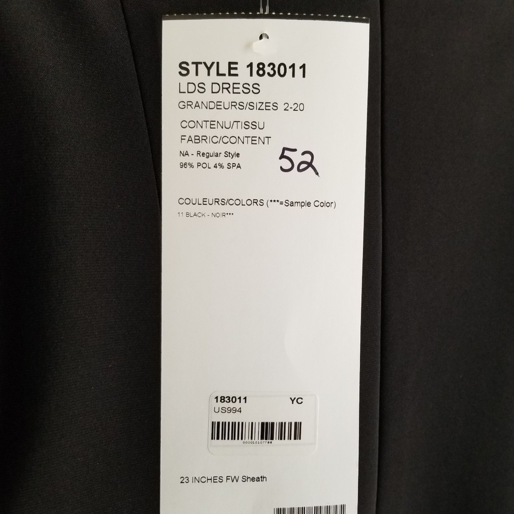 NWT JOSEPH RIBKOFF Black Dress Size 10 - Picture 7 of 7